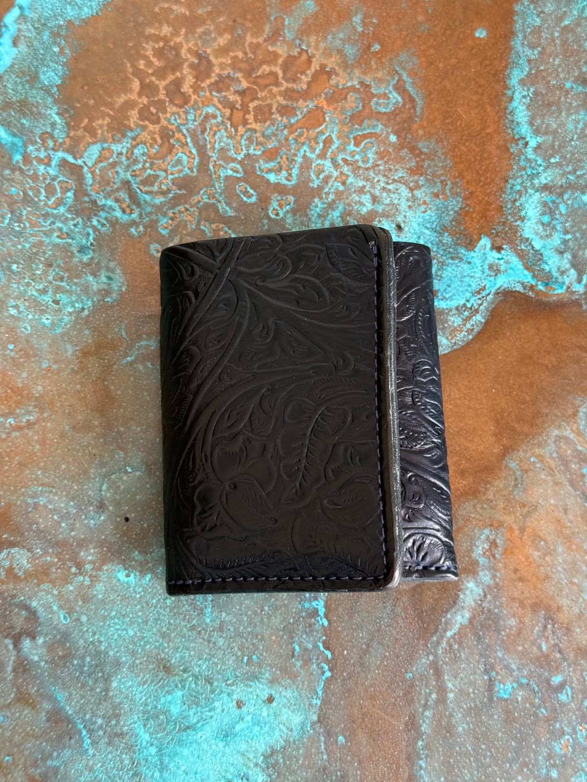Photo by chris.8888 on March 1, 2026 of the Ashland Leather Trifold Wallet in Horween Black Western Shell Cordovan.
