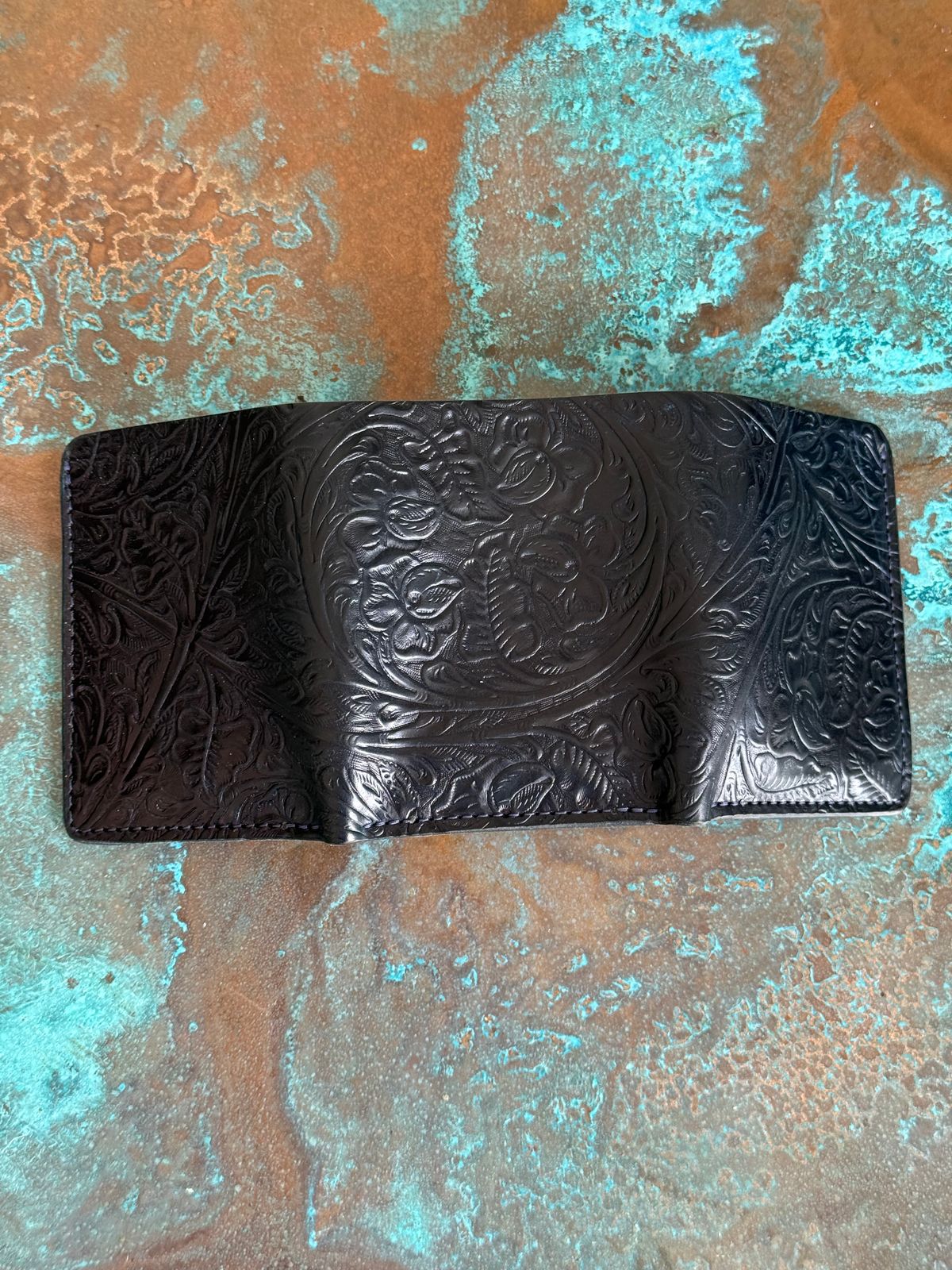 Photo by chris.8888 on March 1, 2026 of the Ashland Leather Trifold Wallet in Horween Black Western Shell Cordovan.
