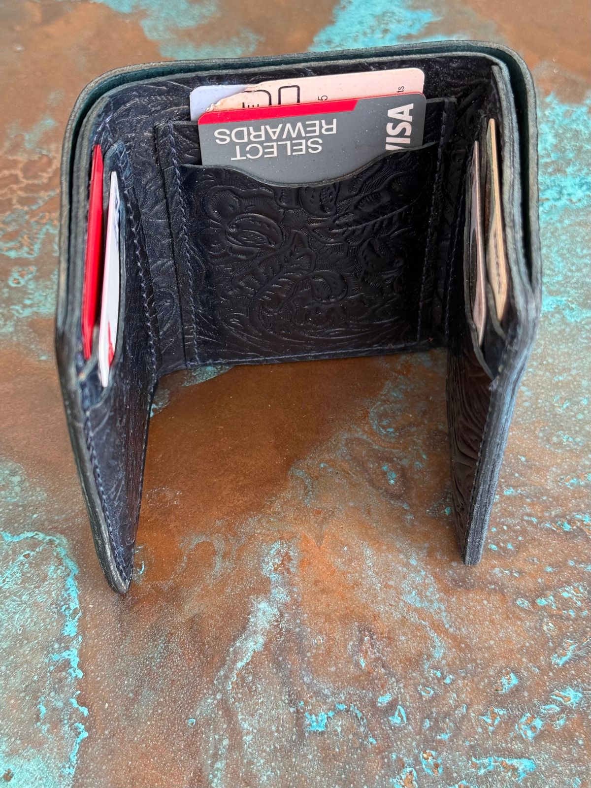 Photo by chris.8888 on March 1, 2026 of the Ashland Leather Trifold Wallet in Horween Black Western Shell Cordovan.