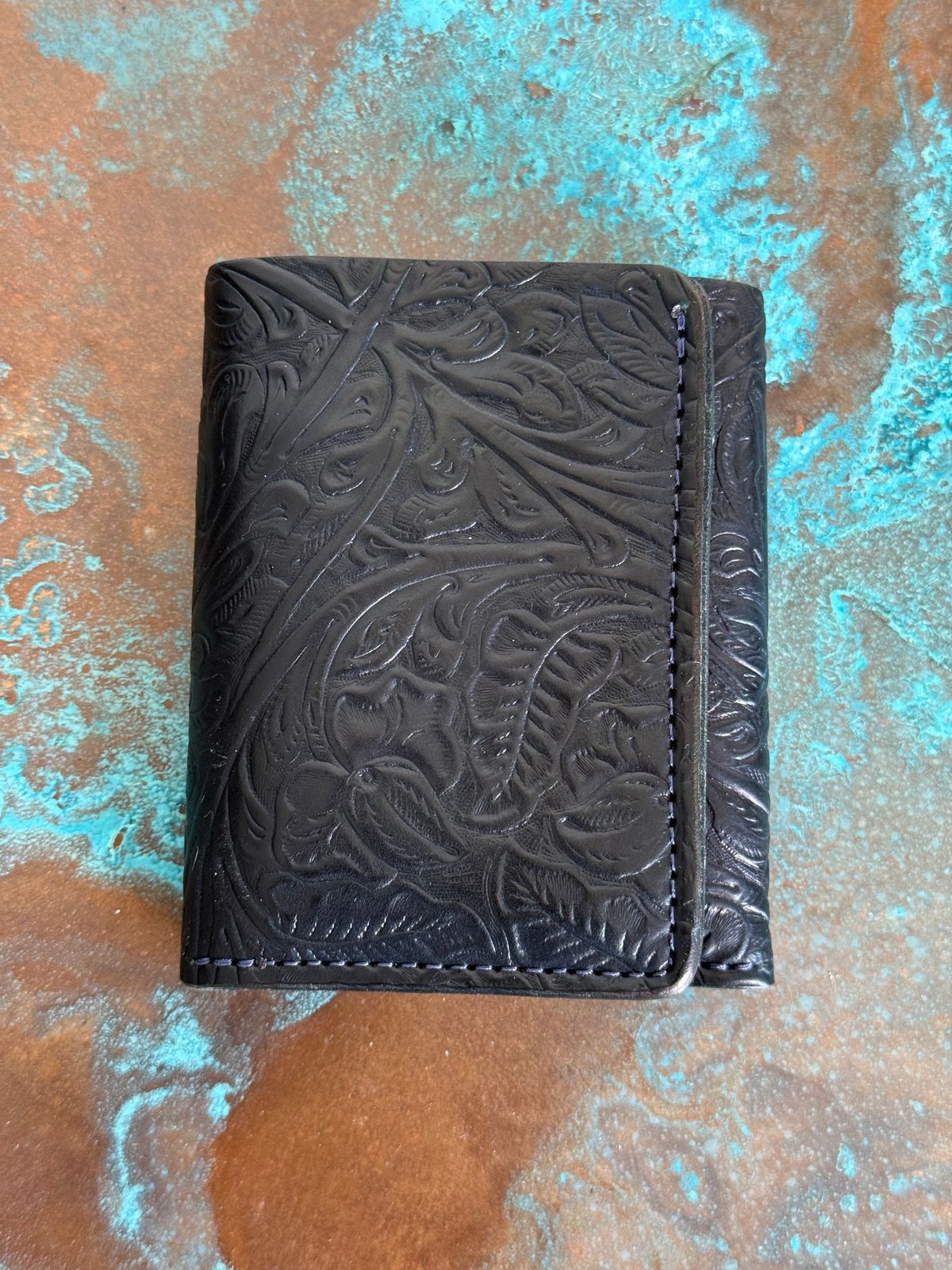 Photo by chris.8888 on April 1, 2026 of the Ashland Leather Trifold Wallet in Horween Black Western Shell Cordovan.