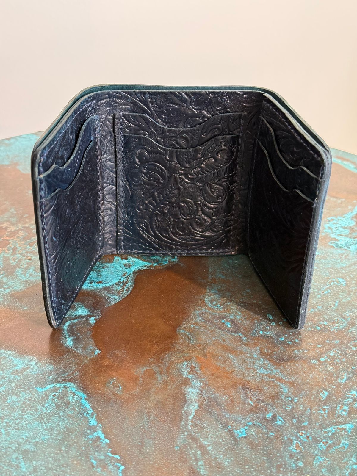 Photo by chris.8888 on April 1, 2026 of the Ashland Leather Trifold Wallet in Horween Black Western Shell Cordovan.