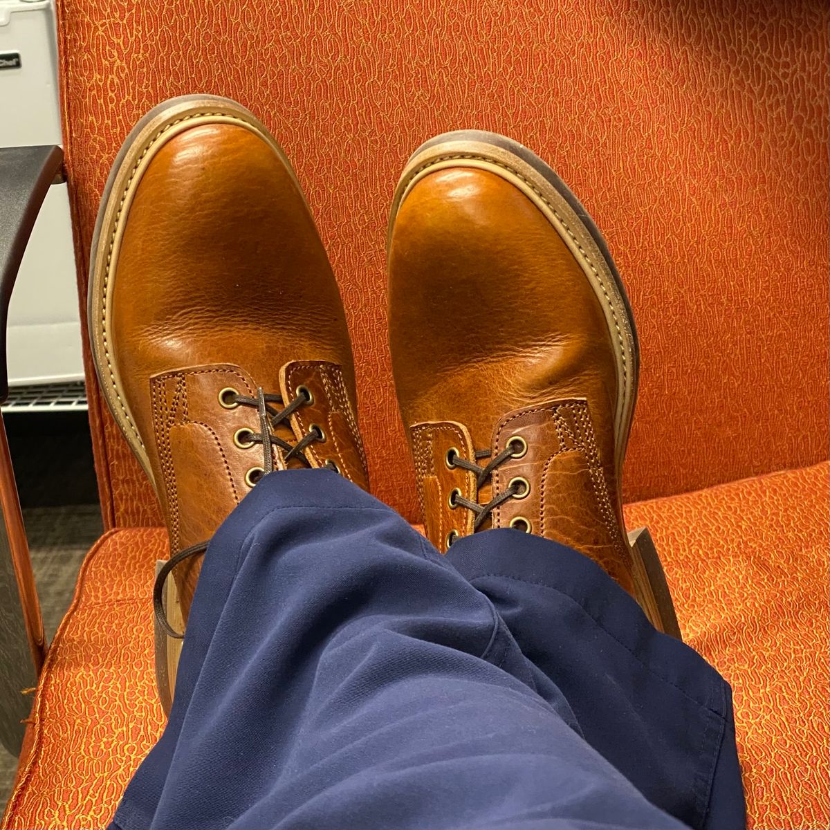 Photo by chris.8888 on February 6, 2025 of the Caswell Boot Company Lisbon in Law Tanning Tan Navajo Bison.