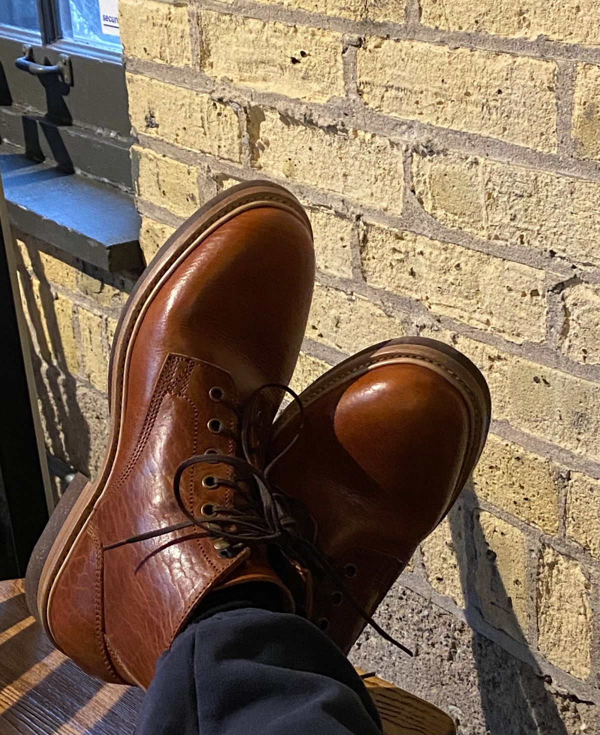 Photo by chris.8888 on April 1, 2025 of the Caswell Boot Company Lisbon in Law Tanning Tan Navajo Bison.