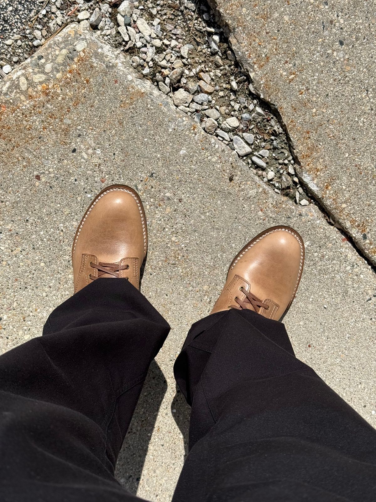 Photo by chris.8888 on April 13, 2026 of the Oldspeed MFG Service Boot 6” in Horween Natural Chromexcel.