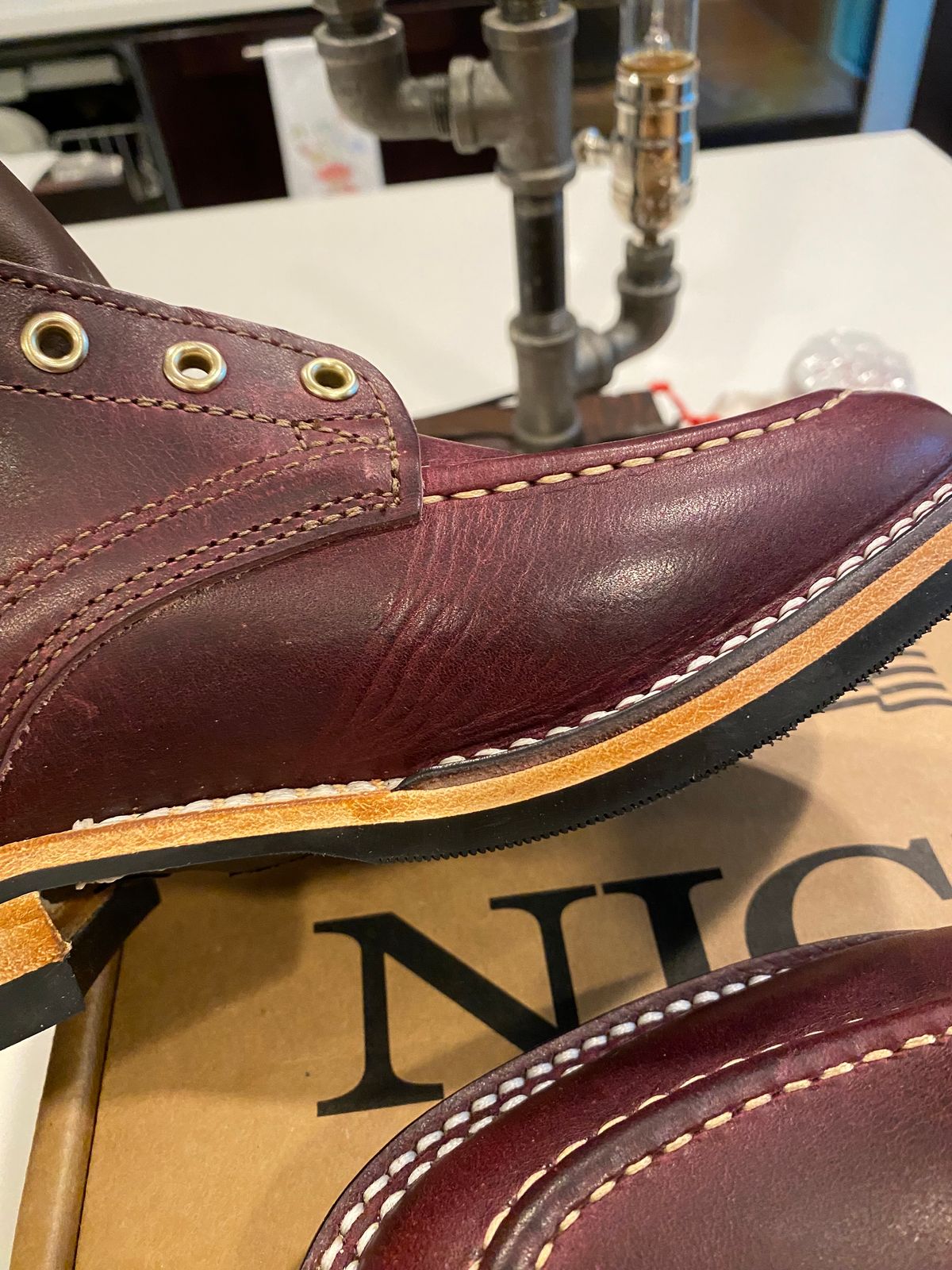 Photo by chris.8888 on November 5, 2024 of the Nicks x Parkhurst V3 in Horween Color 8 Cypress.