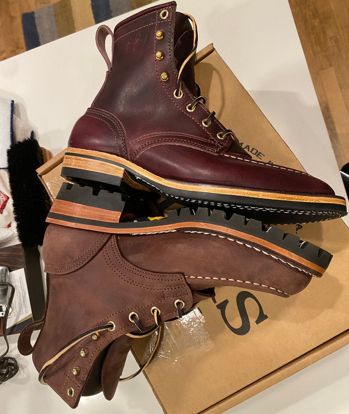 Photo by chris.8888 on November 6, 2024 of the Nicks x Parkhurst V3 in Horween Color 8 Cypress.