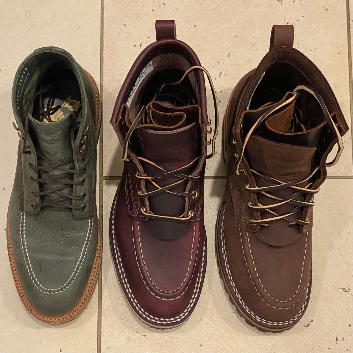 Photo by chris.8888 on November 9, 2024 of the Nicks x Parkhurst V3 in Horween Color 8 Cypress.