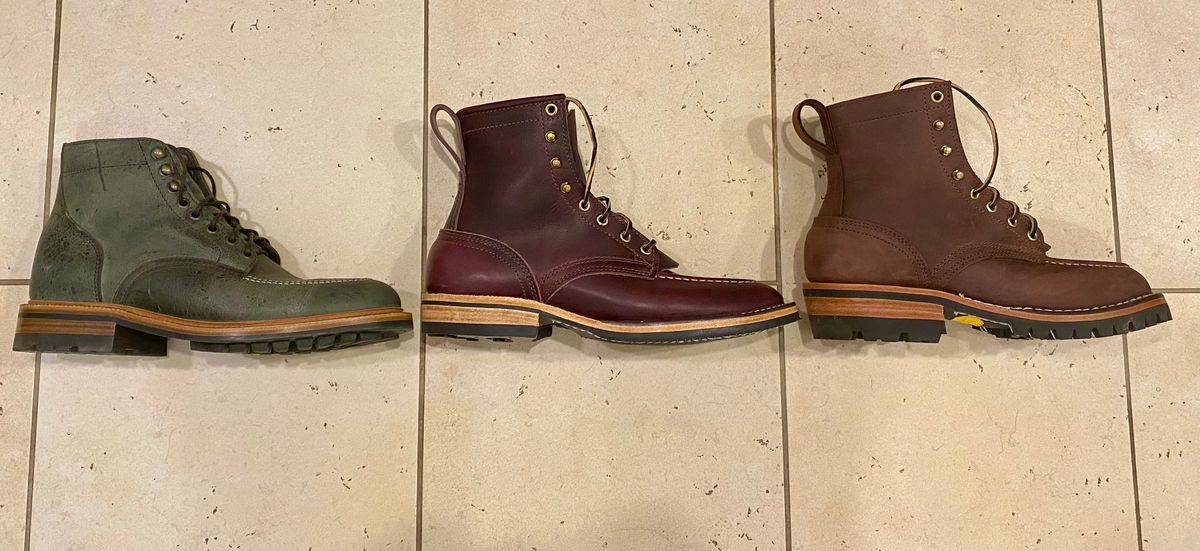 Photo by chris.8888 on November 9, 2024 of the Nicks x Parkhurst V3 in Horween Color 8 Cypress.