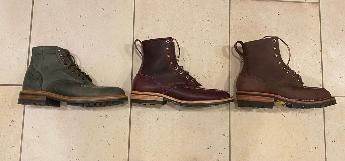 Photo by chris.8888 on November 9, 2024 of the Nicks x Parkhurst V3 in Horween Color 8 Cypress.