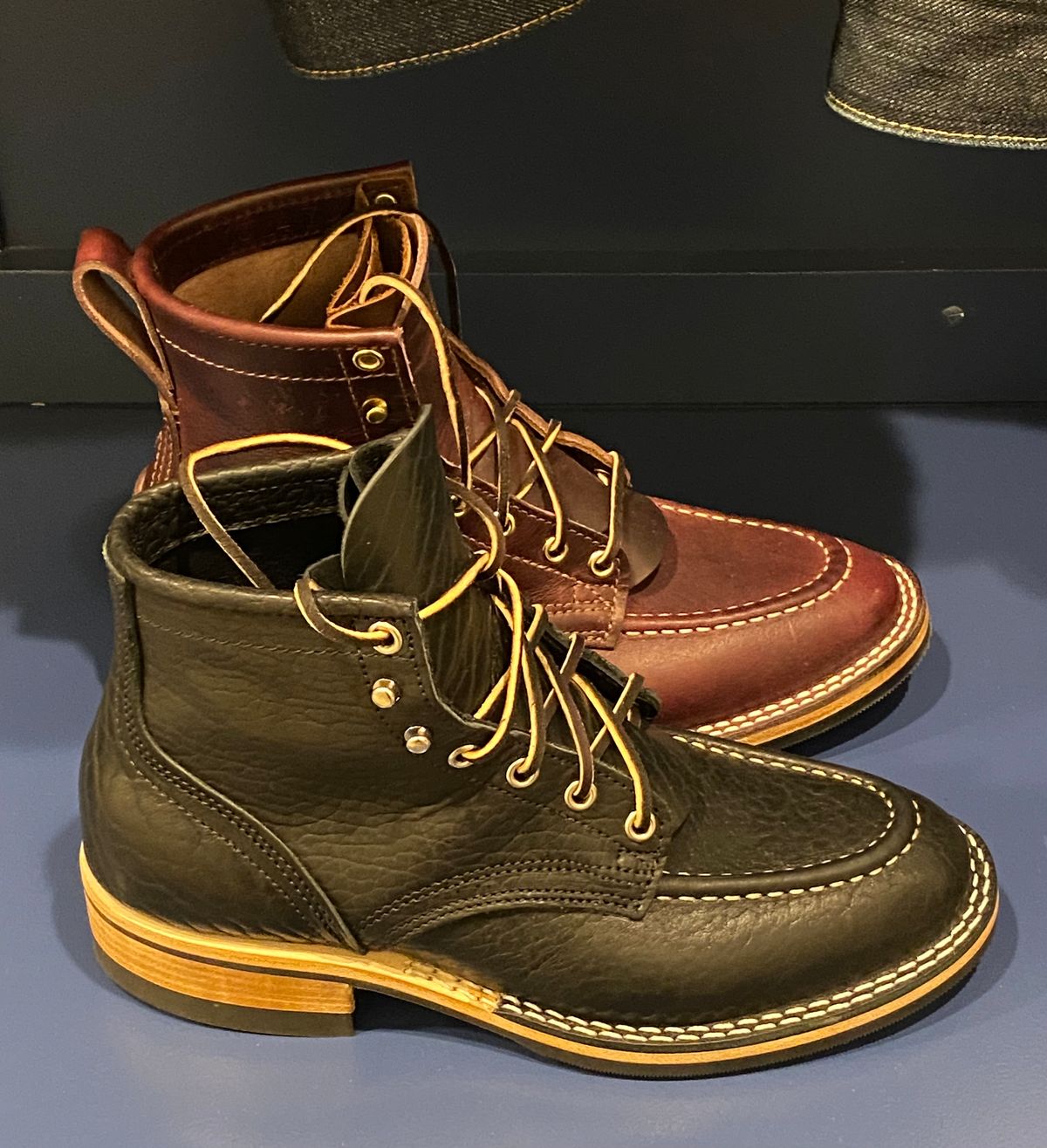 Photo by chris.8888 on March 19, 2025 of the Nicks x Parkhurst V3 in Horween Color 8 Cypress.