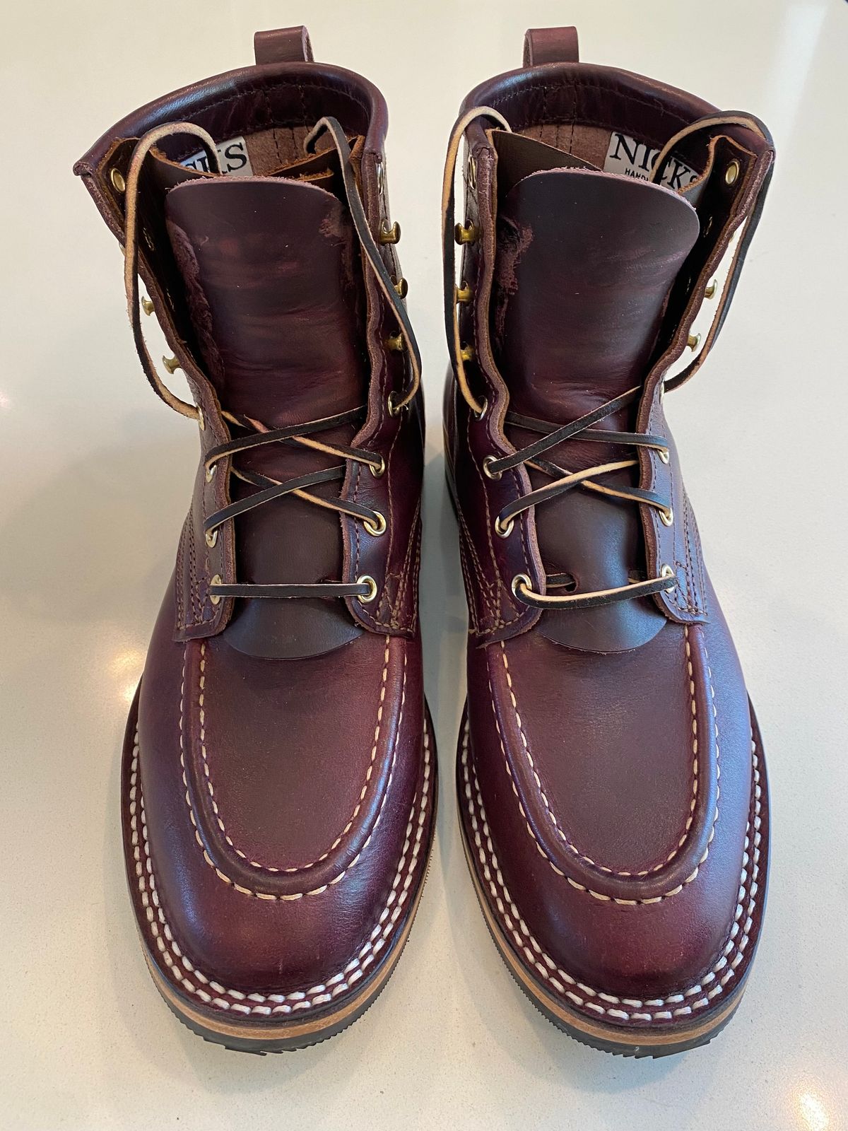 Photo by chris.8888 on May 10, 2025 of the Nicks x Parkhurst V3 in Horween Color 8 Cypress.
