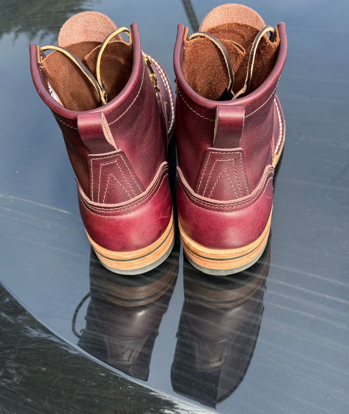 Photo by chris.8888 on April 16, 2026 of the Nicks x Parkhurst V3 in Horween Color 8 Cypress.