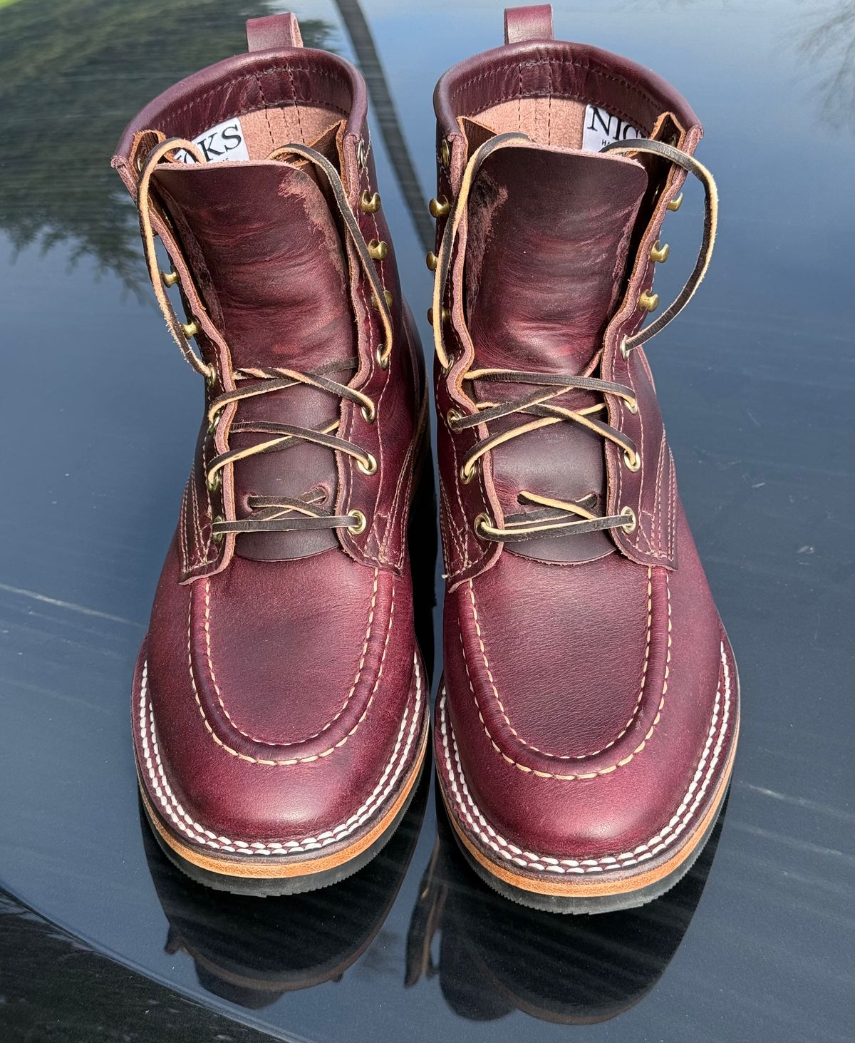 Photo by chris.8888 on April 16, 2026 of the Nicks x Parkhurst V3 in Horween Color 8 Cypress.