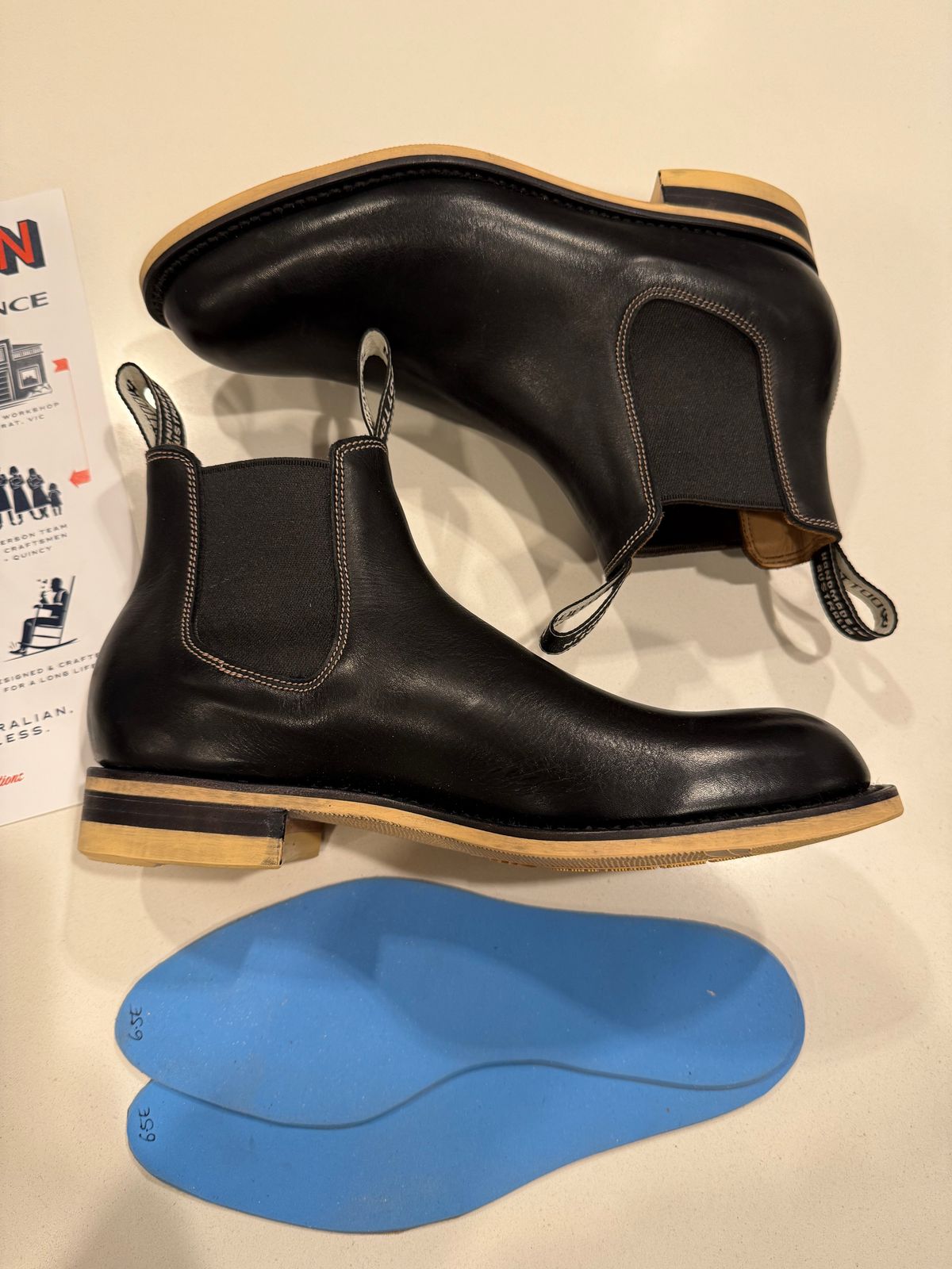 Photo by chris.8888 on December 11, 2025 of the Wootten Jack Heritage Gusset Boot in Tannery Geelong Black.