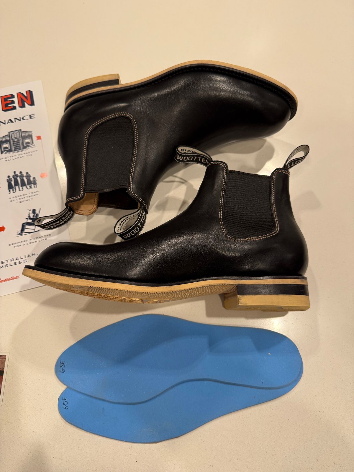 Photo by chris.8888 on December 11, 2025 of the Wootten Jack Heritage Gusset Boot in Tannery Geelong Black.