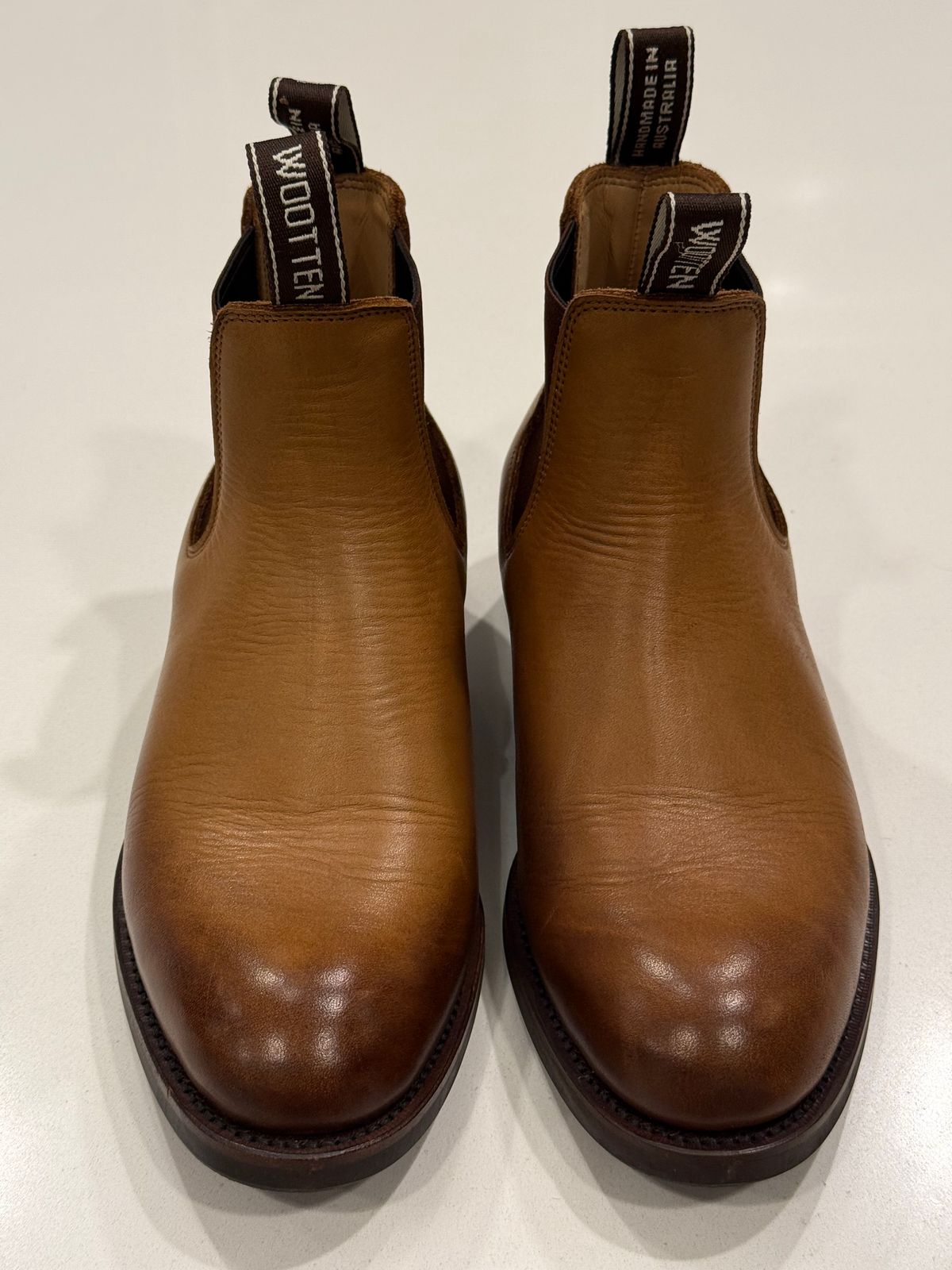 Photo by chris.8888 on September 14, 2025 of the Wootten Jack Heritage Gusset Boot in Tannery Geelong Saddle Tan.