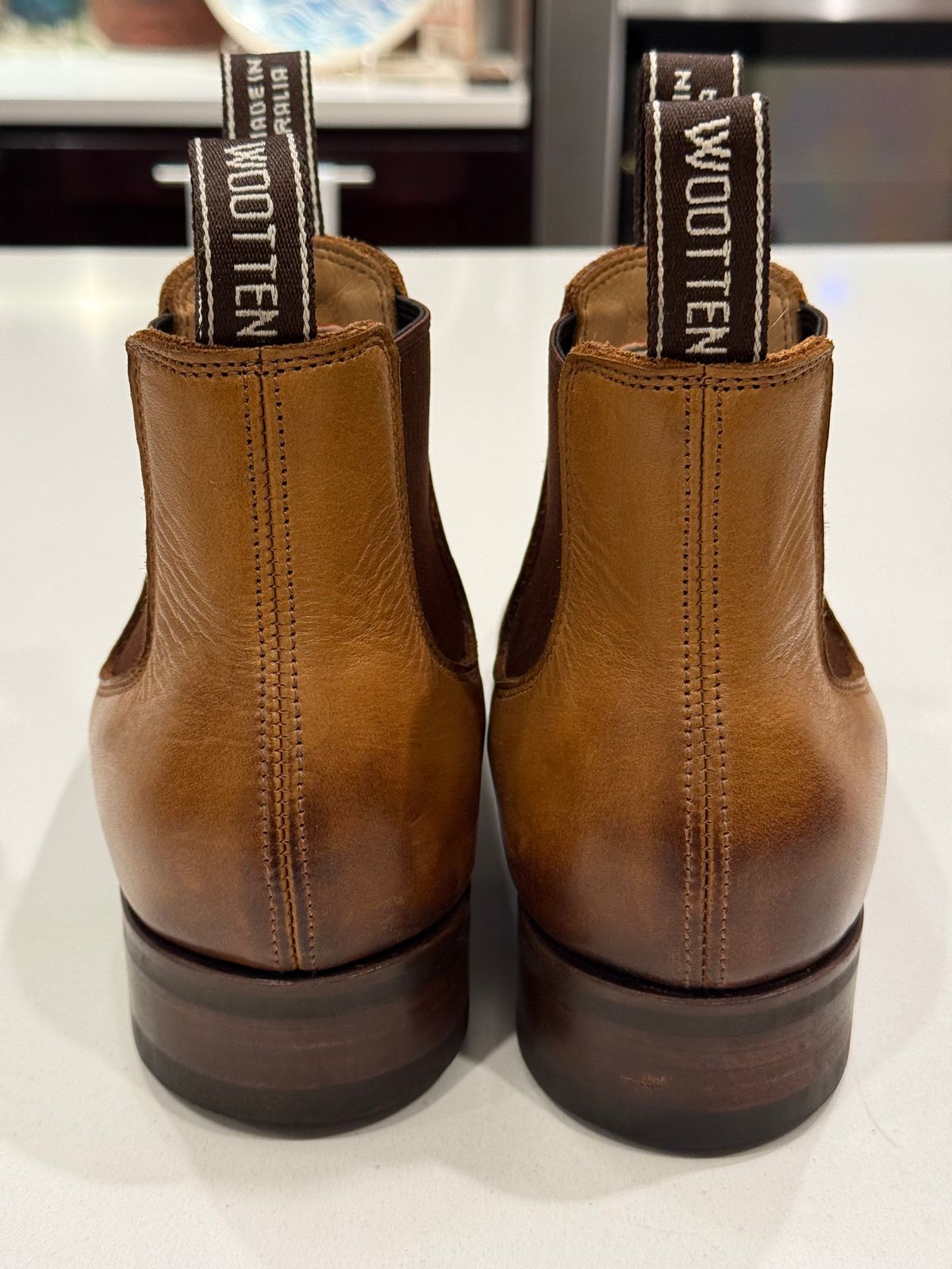 Photo by chris.8888 on September 14, 2025 of the Wootten Jack Heritage Gusset Boot in Tannery Geelong Saddle Tan.
