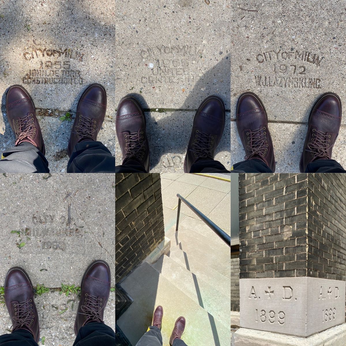 Photo by chris.8888 on May 23, 2025 of the Caswell Boot Company 1912 Russet Marching Shoe Reproduction in Horween Color 8 Aspen Horsefront.