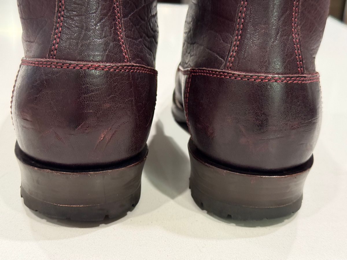 Photo by chris.8888 on September 14, 2025 of the Caswell Boot Company 1912 Russet Marching Shoe Reproduction in Horween Color 8 Aspen Horsefront.