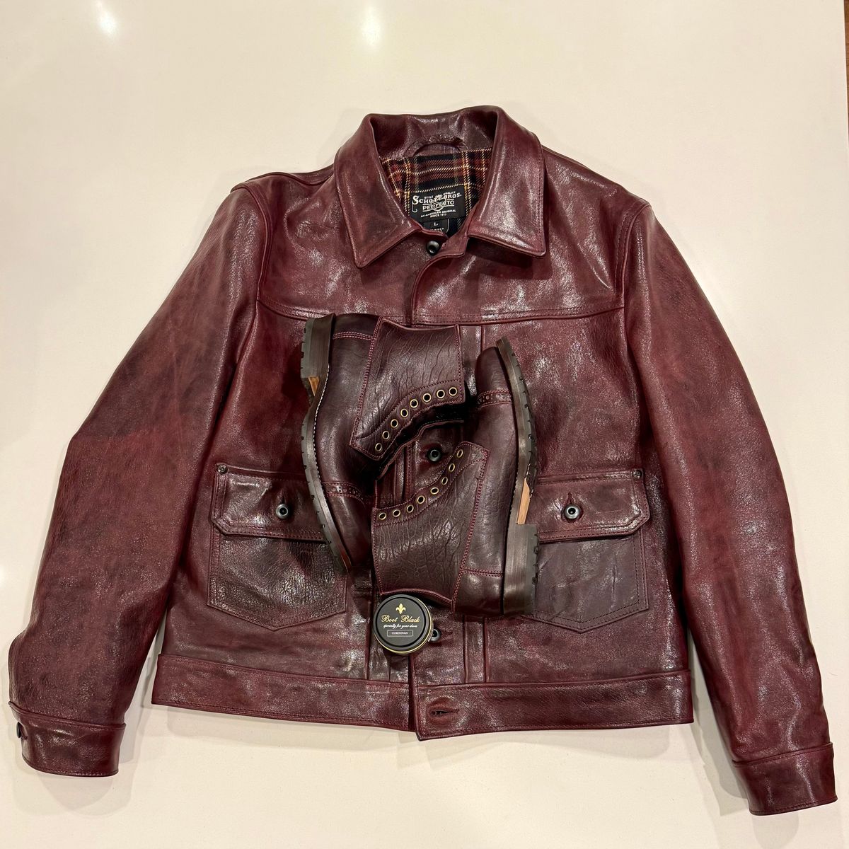 Photo by chris.8888 on February 28, 2026 of the Caswell Boot Company 1912 Russet Marching Shoe Reproduction in Horween Color 8 Aspen Horsefront.