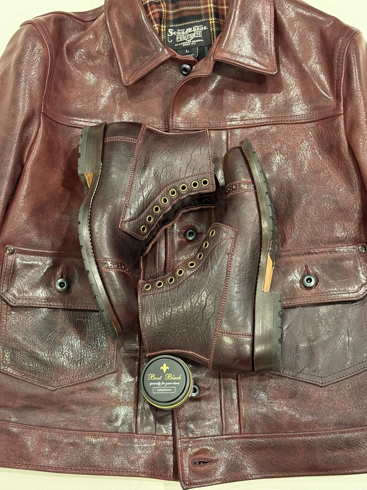 Photo by chris.8888 on February 28, 2026 of the Caswell Boot Company 1912 Russet Marching Shoe Reproduction in Horween Color 8 Aspen Horsefront.