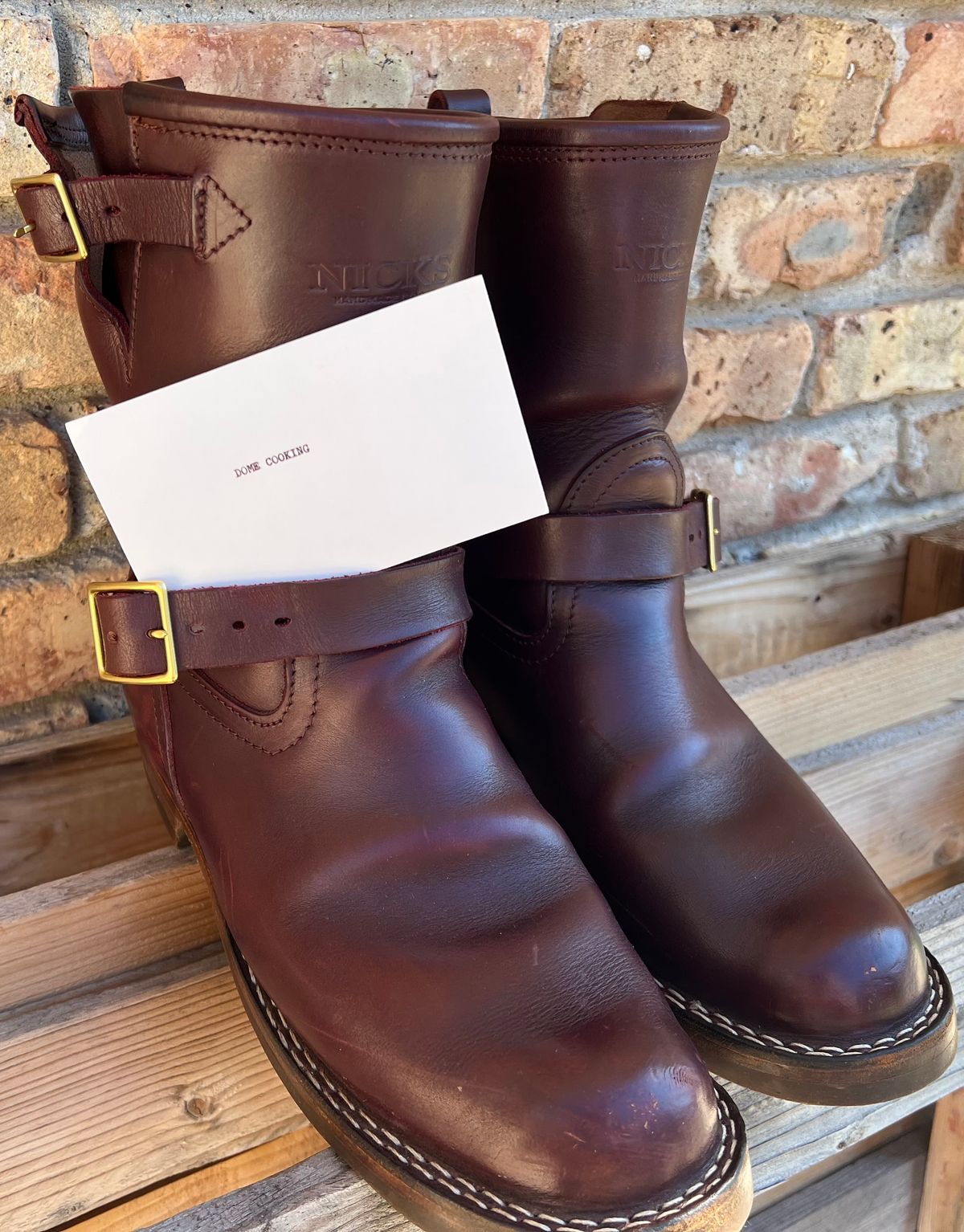 Photo by dawgdad22 on November 3, 2025 of the Nicks StationMaster in Horween Oxblood Chromexcel.