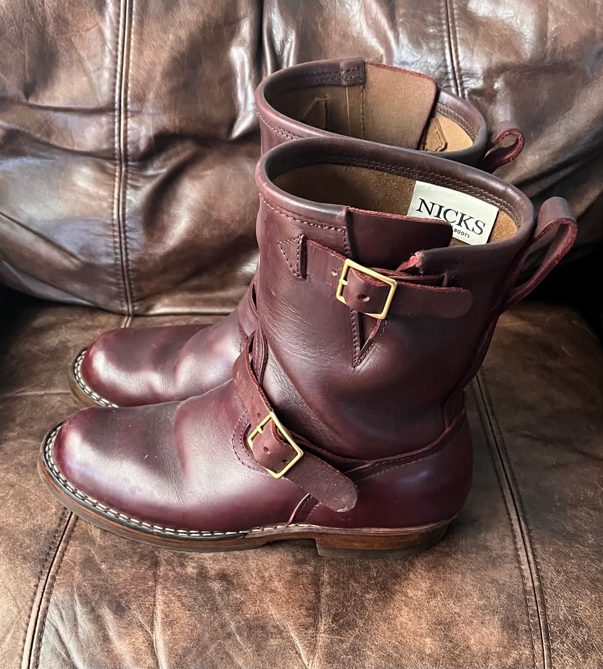 Photo by dawgdad22 on February 5, 2026 of the Nicks StationMaster in Horween Oxblood Chromexcel.
