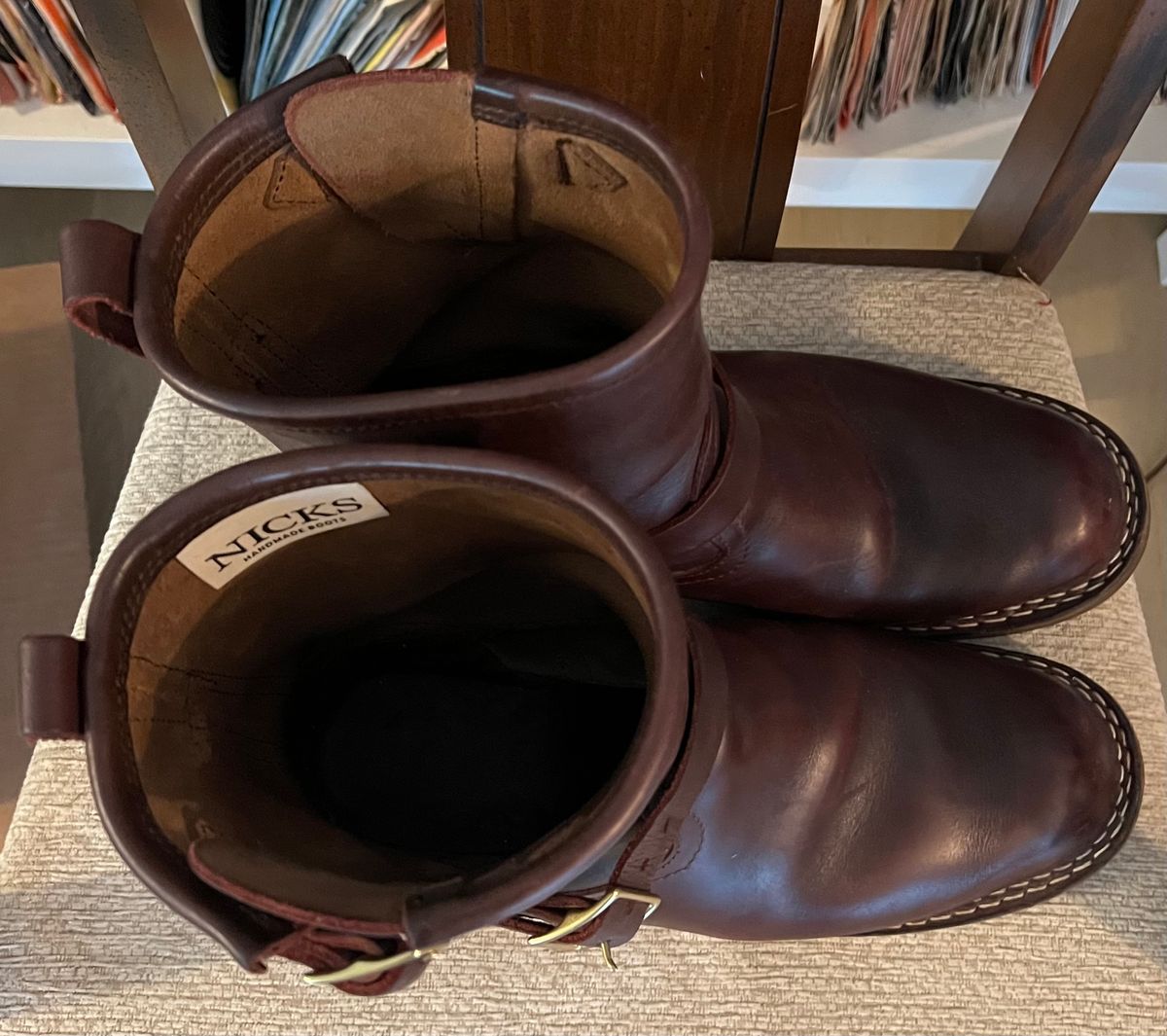 Photo by dawgdad22 on April 5, 2026 of the Nicks StationMaster in Horween Oxblood Chromexcel.