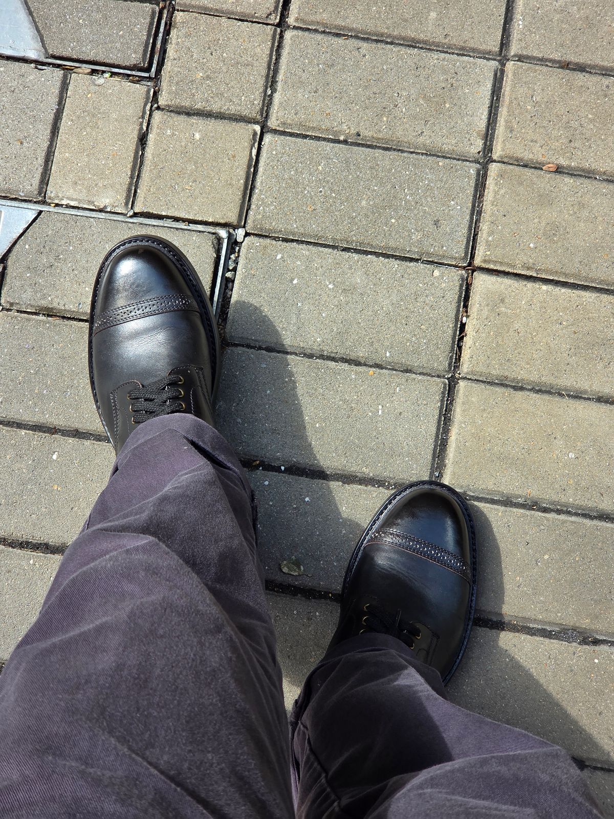 Photo by John1408 on April 25, 2026 of the Flame Panda Brogue Cap Toe Service Boot in German Calfskin.