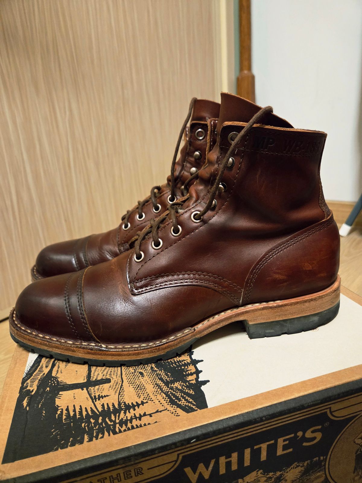 Photo by John1408 on April 20, 2026 of the White's CMP-Sherman in Seidel British Tan Double Shot.