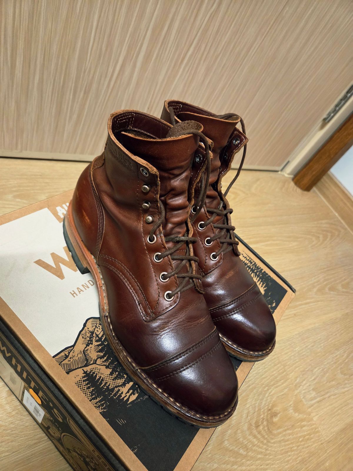 Photo by John1408 on April 20, 2026 of the White's CMP-Sherman in Seidel British Tan Double Shot.