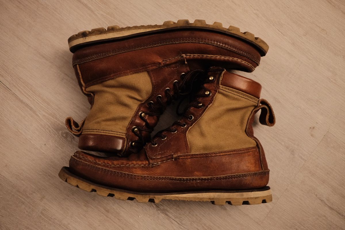 Photo by Blue on November 3, 2025 of the Russell Moccasin Co. Joe's PH in Walnut Timberjack.