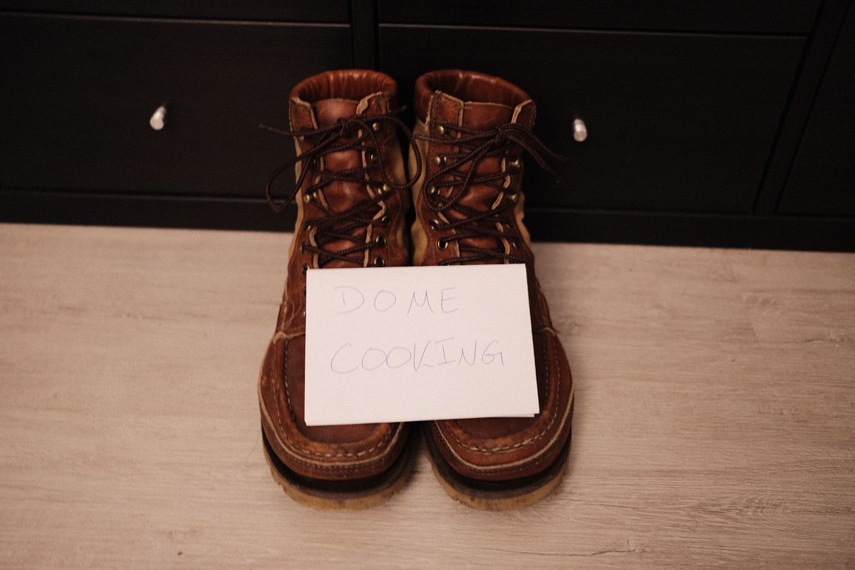 Photo by Blue on November 3, 2025 of the Russell Moccasin Co. Joe's PH in Walnut Timberjack.