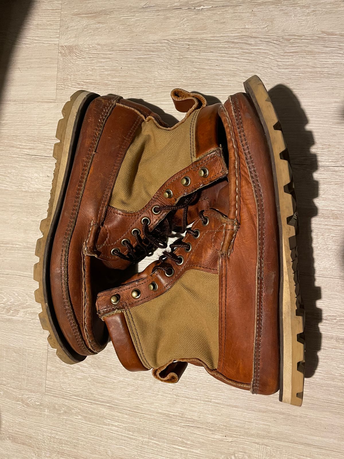 Photo by Blue on January 5, 2026 of the Russell Moccasin Co. Joe's PH in Walnut Timberjack.