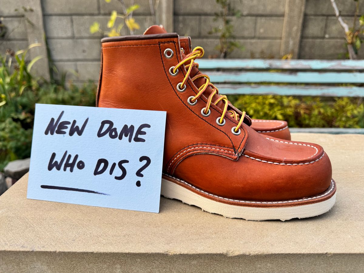 Photo by little_miss_brue on October 5, 2025 of the Red Wing Moc Toe 875 in Oro Legacy.