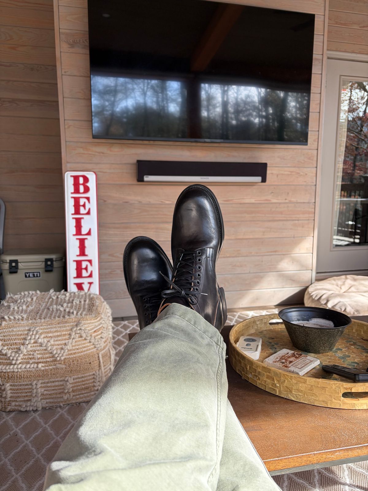 Photo by bobbypats on December 10, 2025 of the Viberg Service Boot in Maryam Black Teacore Horsebutt.