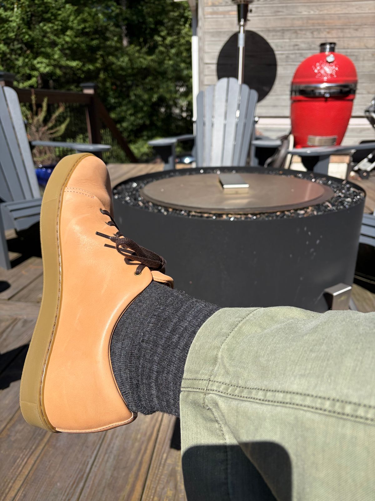 Photo by bobbypats on October 10, 2025 of the Crown Northampton Overstone Derby in Horween Natural Essex.
