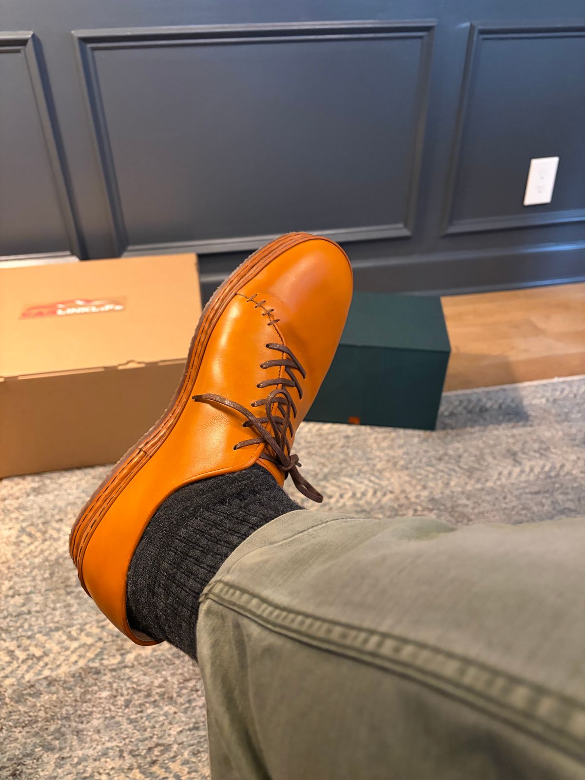 Photo by bobbypats on January 29, 2026 of the Crown Northampton Ernest in J&FJ Oak Bark Tanned English Calf.