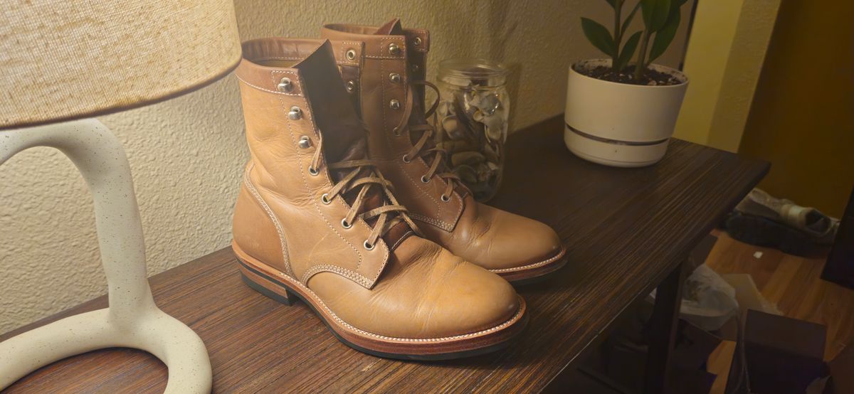 Photo by cjelliott on December 20, 2024 of the Imperium Type 1 Service Boot in Tochigi Natural Cowhide.