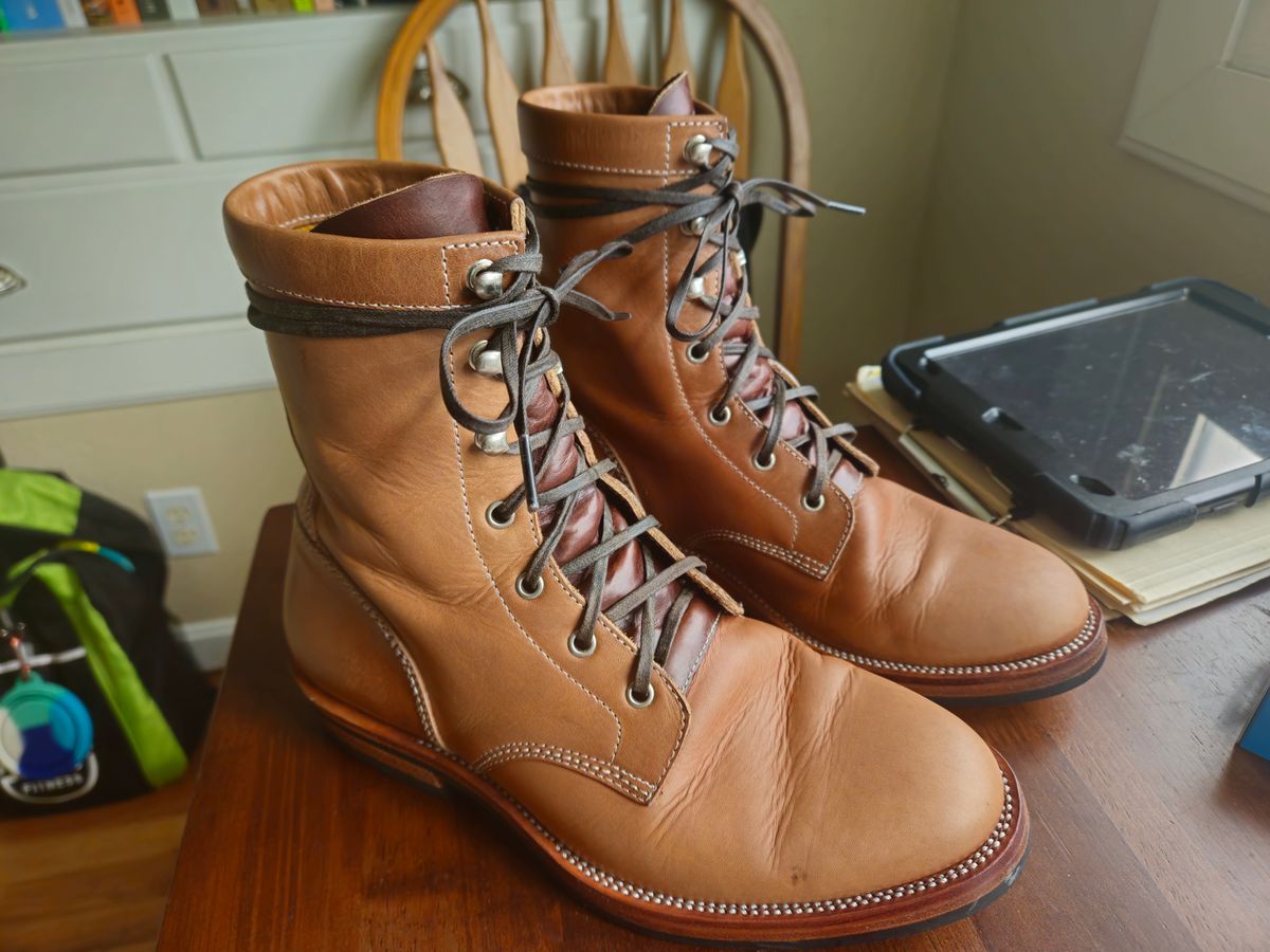 Photo by cjelliott on May 22, 2025 of the Imperium Type 1 Service Boot in Tochigi Natural Cowhide.
