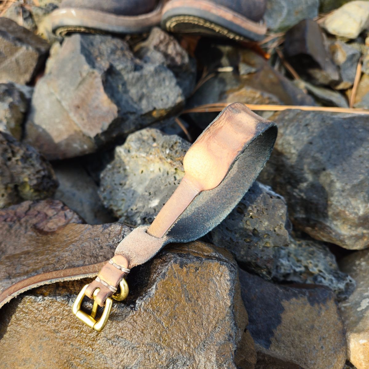 Photo by cjelliott on March 3, 2026 of the Harker Leatherworks Natty Veg Cuff in Unknown Natural Veg Tan.