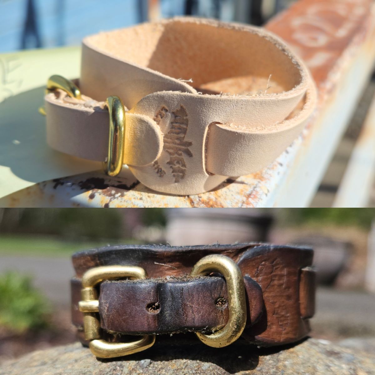 Photo by cjelliott on April 6, 2026 of the Harker Leatherworks Natty Veg Cuff in Unknown Natural Veg Tan.