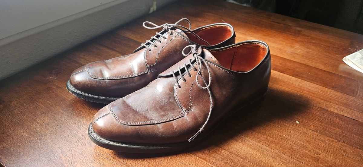 Photo by cjelliott on August 4, 2024 of the Allen Edmonds Delrey in Dark Chili Calfskin.