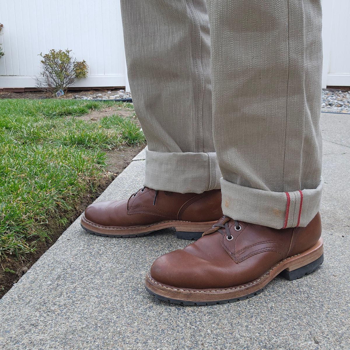 Photo by cjelliott on October 28, 2024 of the White's MP-Sherman Plain Toe in Horween British Tan Chromexcel.