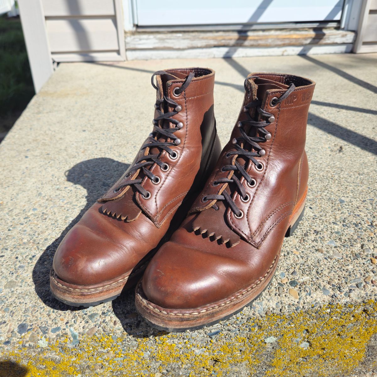 Photo by cjelliott on April 14, 2025 of the White's MP-Sherman Plain Toe in Horween British Tan Chromexcel.
