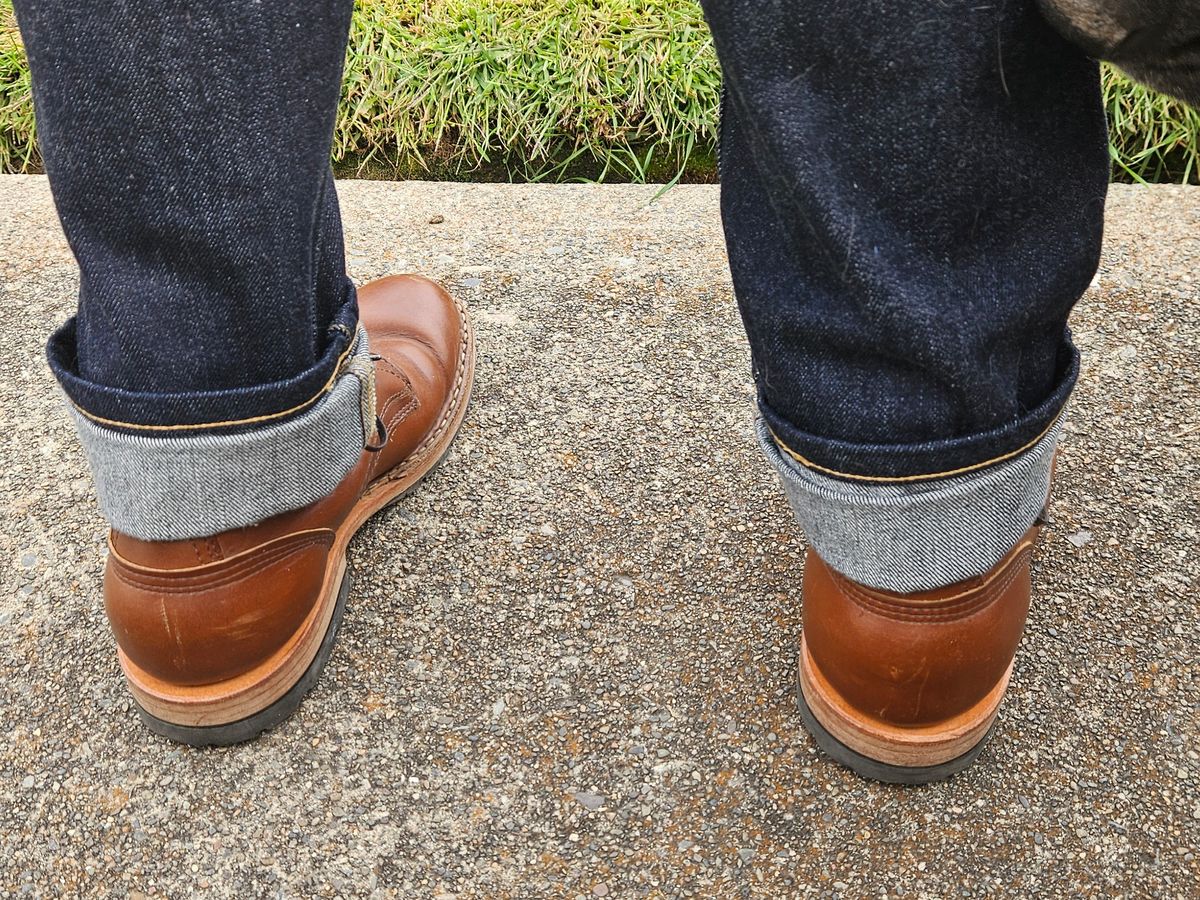 Photo by cjelliott on September 2, 2024 of the White's MP-Sherman Plain Toe in Horween British Tan Chromexcel.