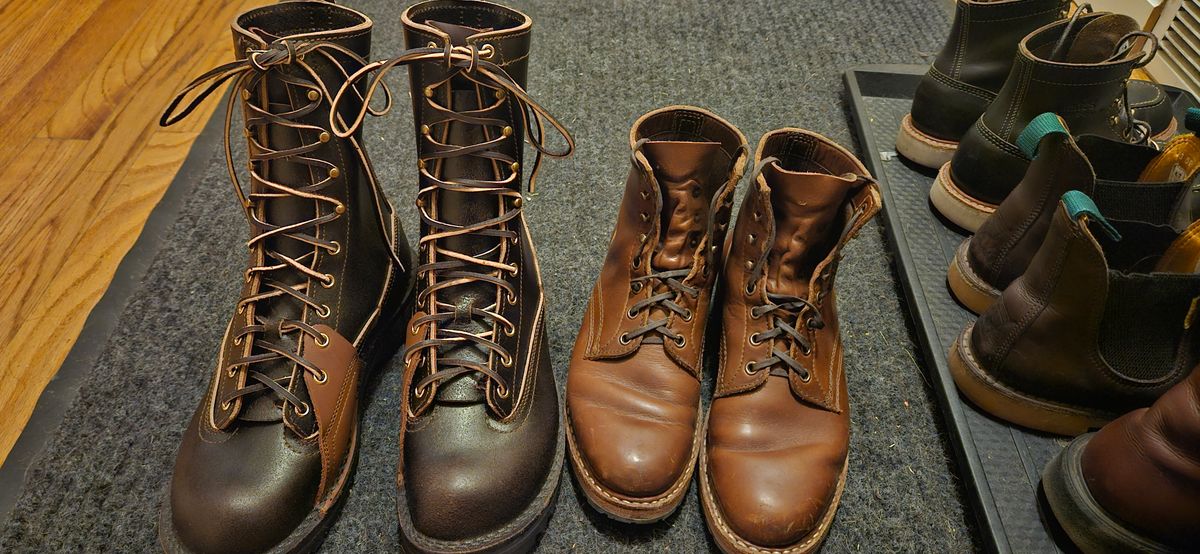 Photo by cjelliott on September 13, 2024 of the Nicks x Rose Anvil ND3 in Horween Brown Waxed Flesh & Seidel 1964 Brown.