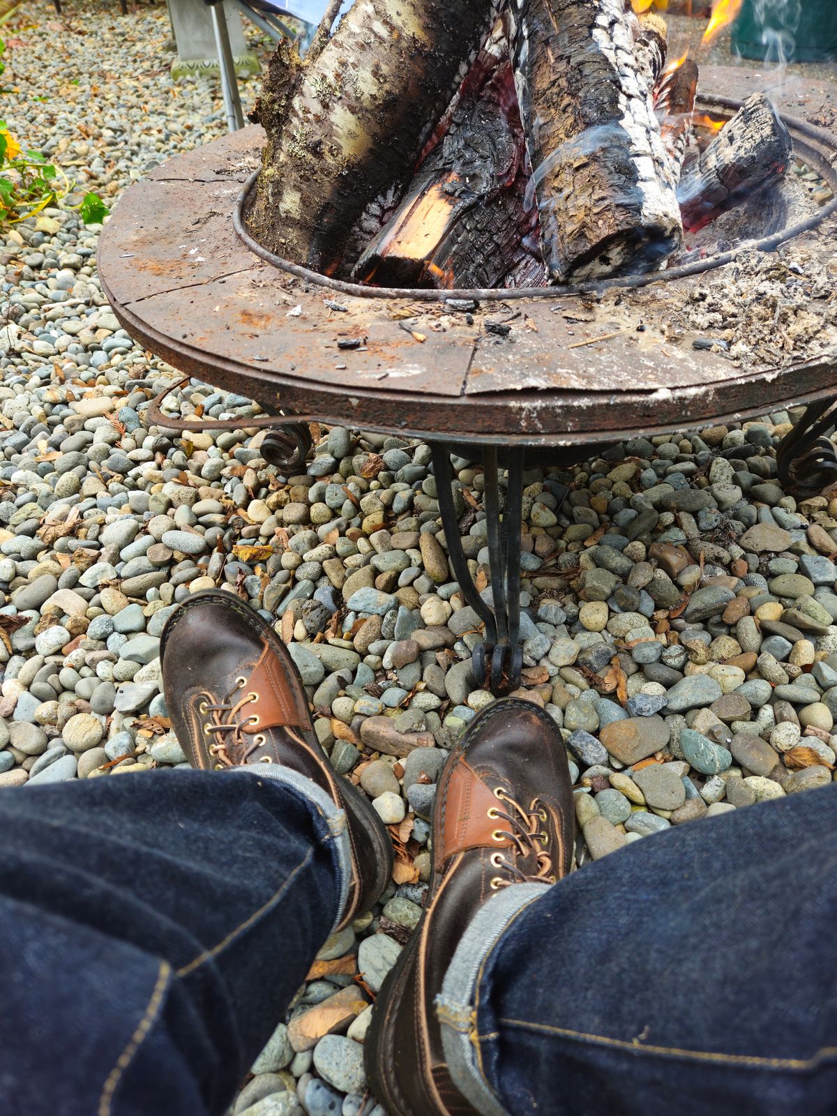 Photo by cjelliott on November 9, 2024 of the Nicks x Rose Anvil ND3 in Horween Brown Waxed Flesh & Seidel 1964 Brown.