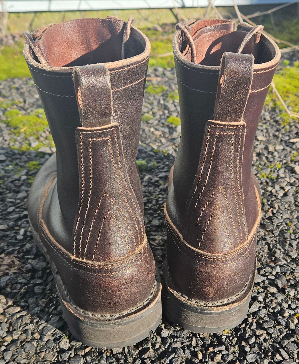 Photo by cjelliott on February 1, 2025 of the Nicks x Rose Anvil ND3 in Horween Brown Waxed Flesh & Seidel 1964 Brown.