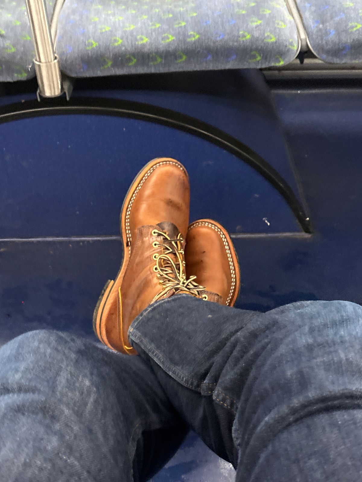 Photo by crichardson on March 13, 2026 of the Nicks Falcon in Horween Orange Predator.